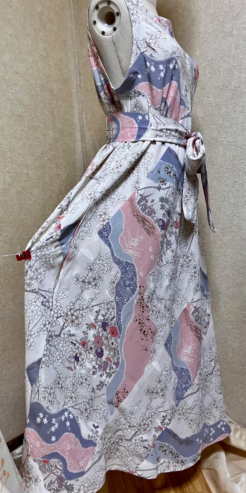 着物リメイク ワンピース テントライン