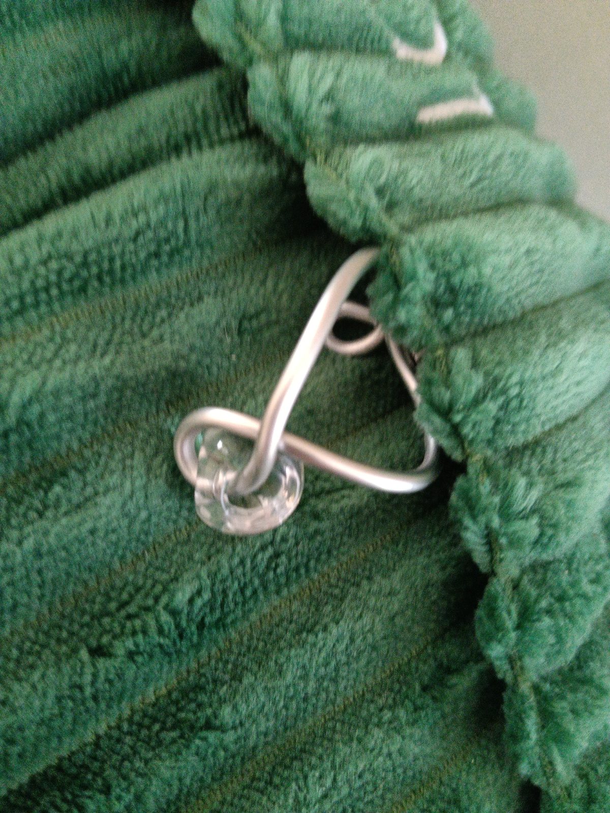 With tears silver